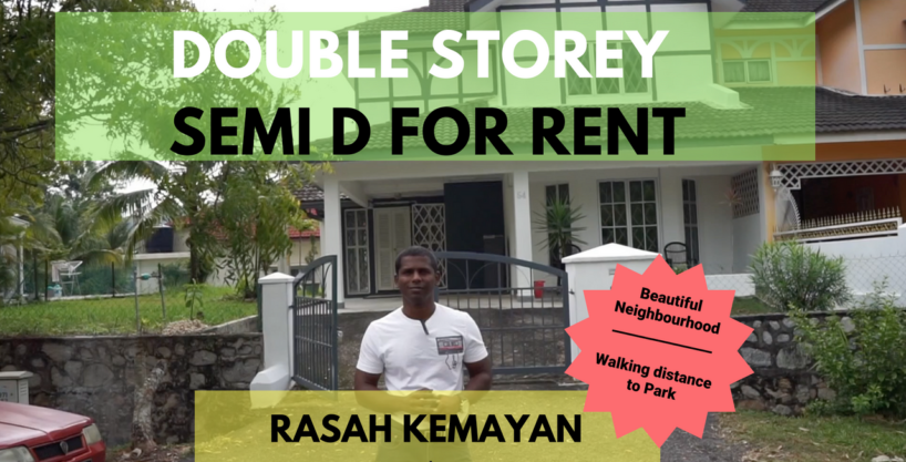 Double Storey Semi-D for Rent at Rasah Kemayan, Seremban 2 ...